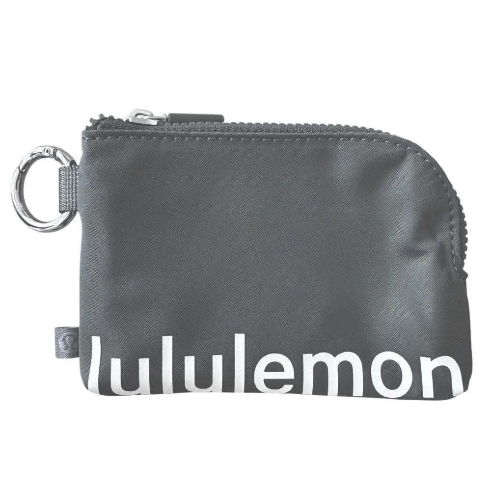 Lululemon Clippable Card Pouch Grey Sage / Light Ivory